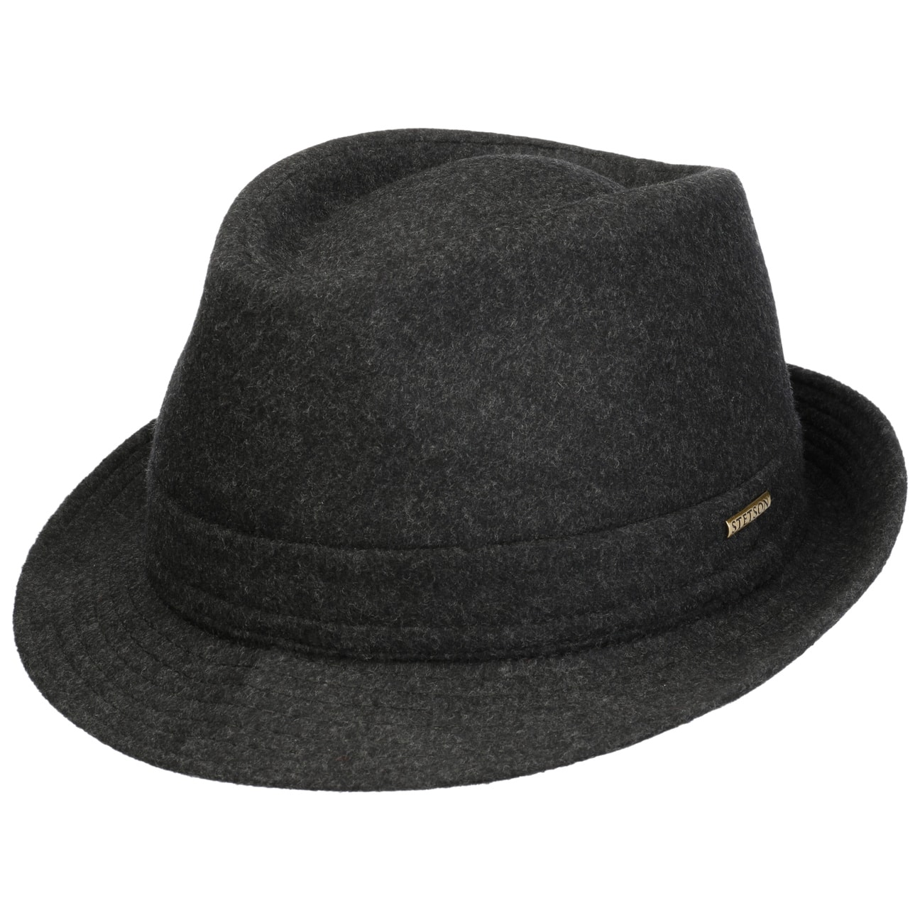 Benavides Trilby Wollen Hoed By Stetson Antraciet 62 stetson kopen in de aanbieding