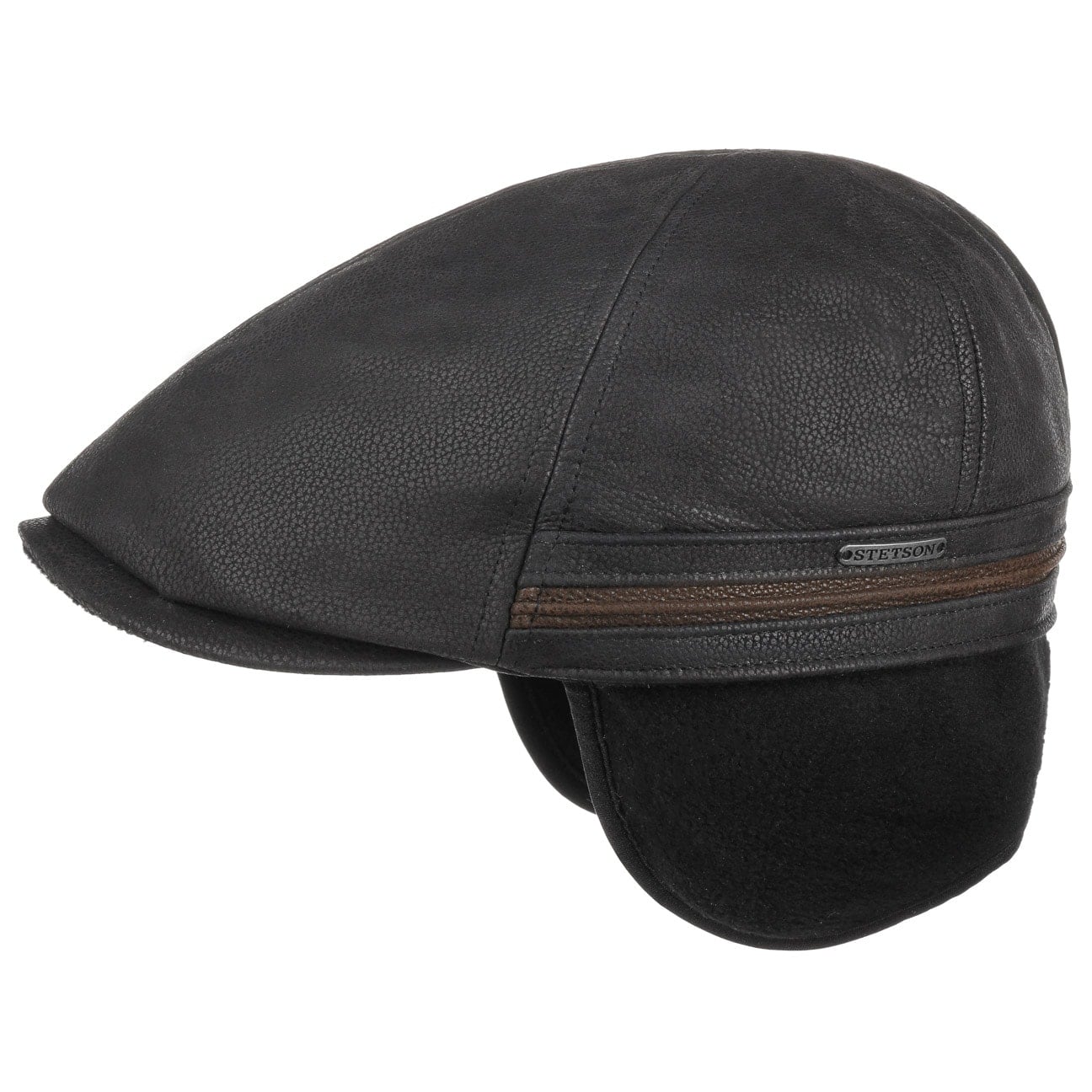 Redding Earflap Cap By Stetson Zwart Xl 60 61 Cm stetson kopen in de aanbieding