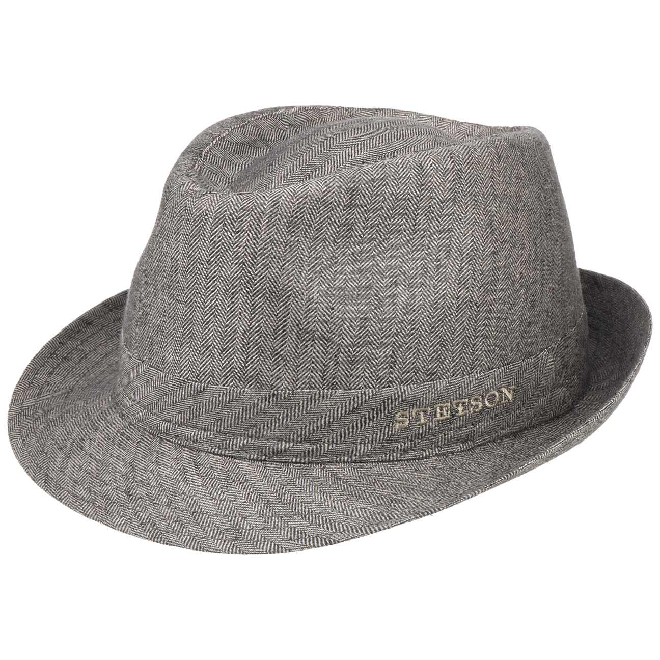 Osceola Trilby Linnen Hoed By Stetson Antraciet 54 stetson kopen in de aanbieding