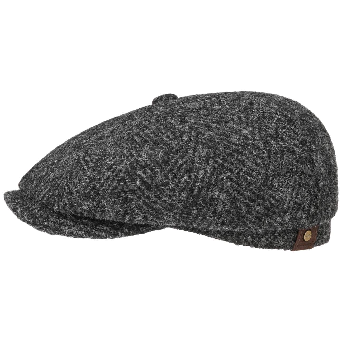 Hatteras Herringbone Flatcap By Stetson Zwart 54 stetson kopen in de aanbieding