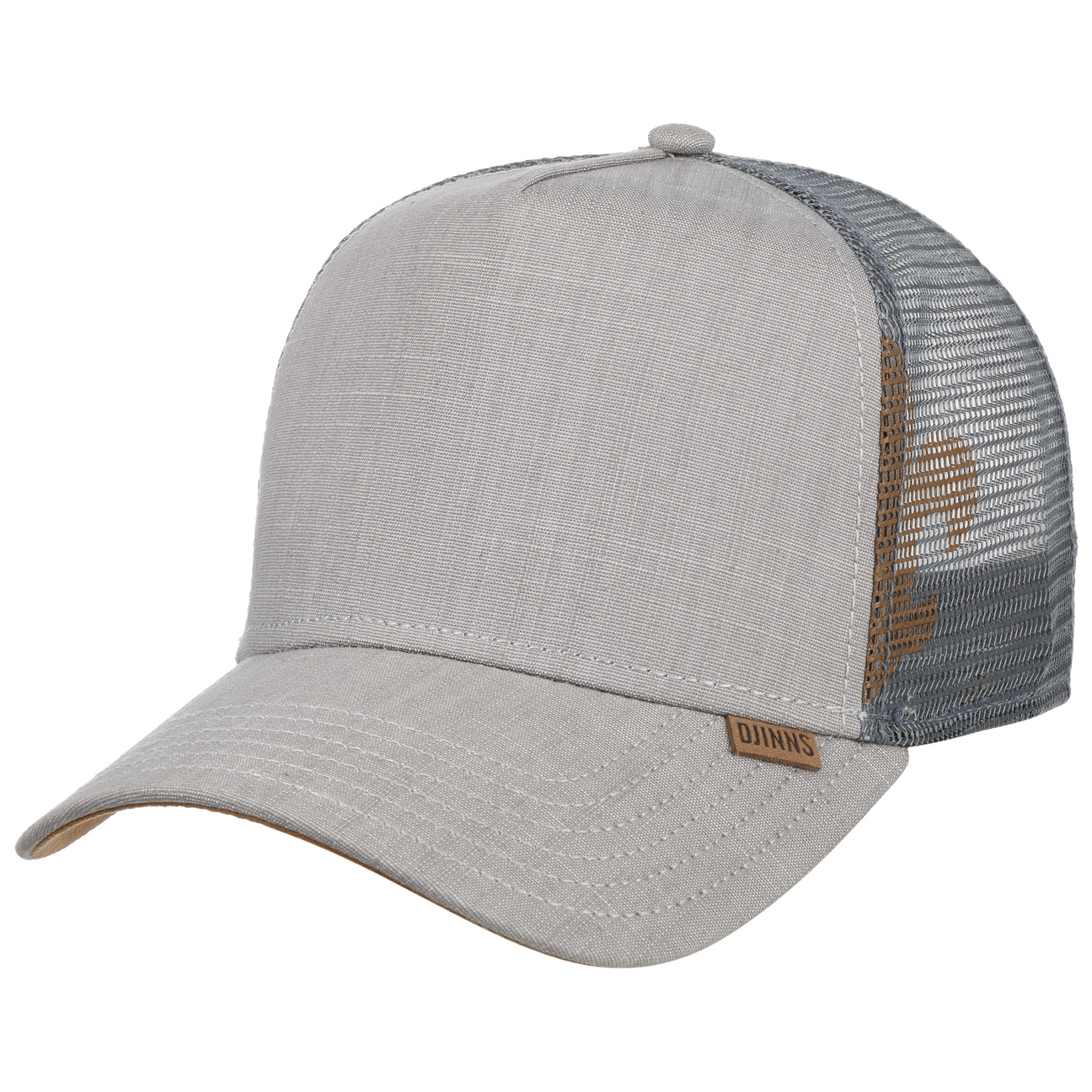 Linen Snapback Mesh Cap By Djinns Grijs One Size djinns kopen in de aanbieding