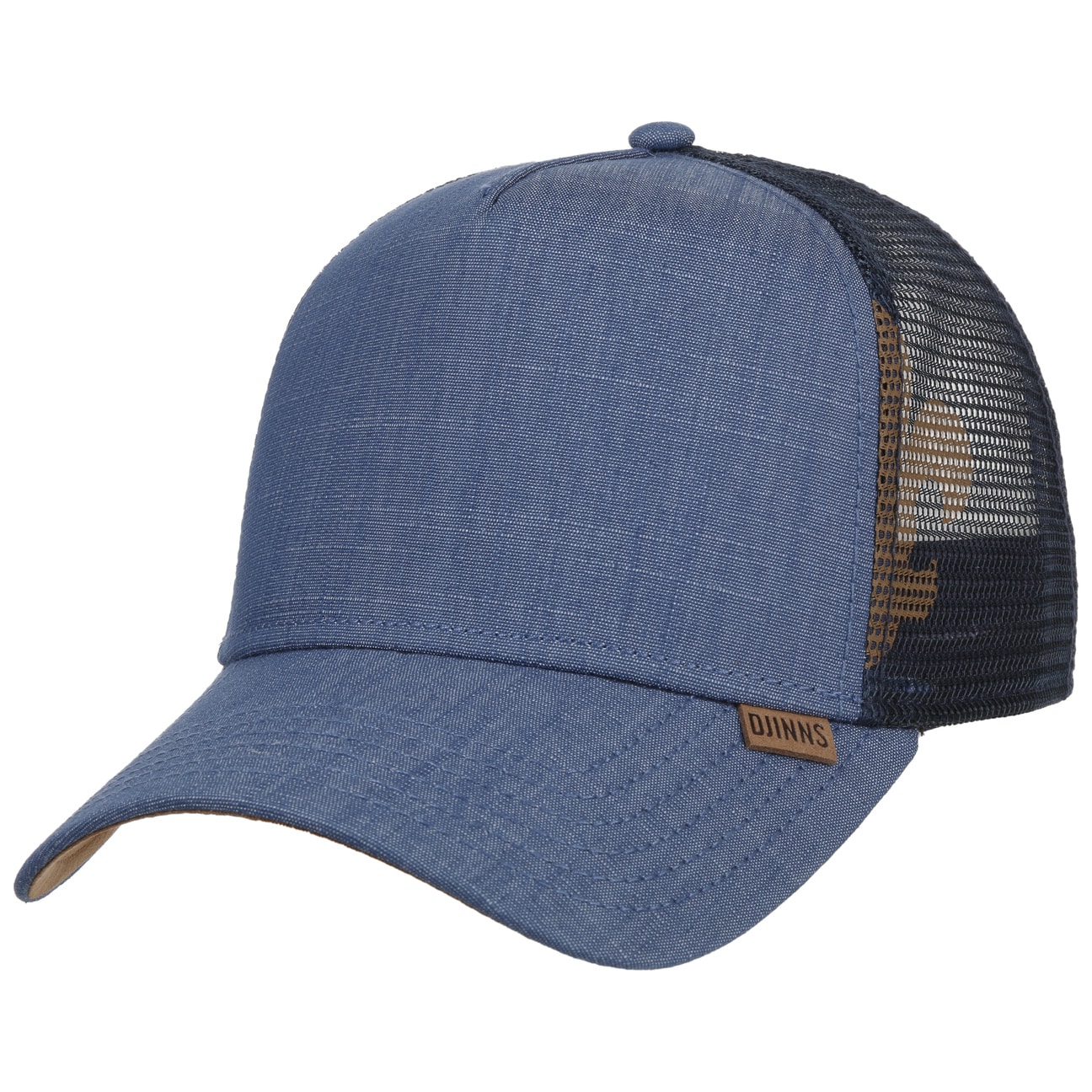 Linen Snapback Mesh Cap By Djinns Blauw One Size djinns kopen in de aanbieding