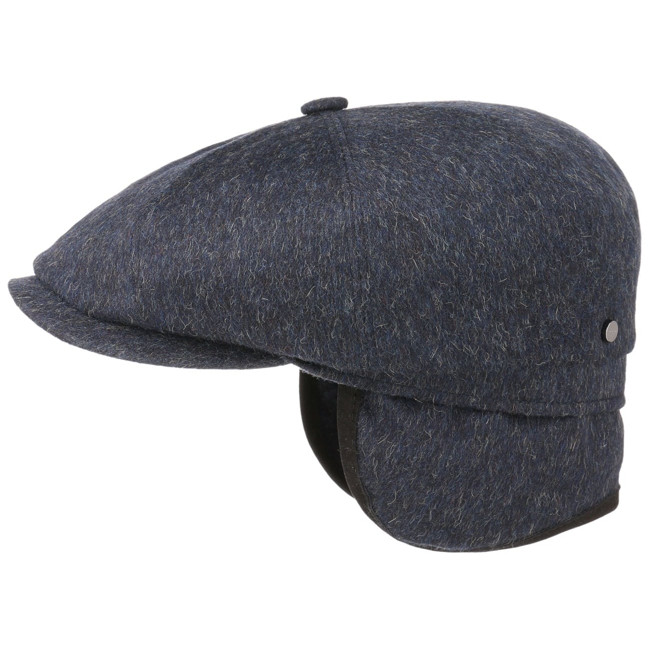 Hatteras Loden Earflaps Cap By Stetson Blauw 62 stetson kopen in de aanbieding