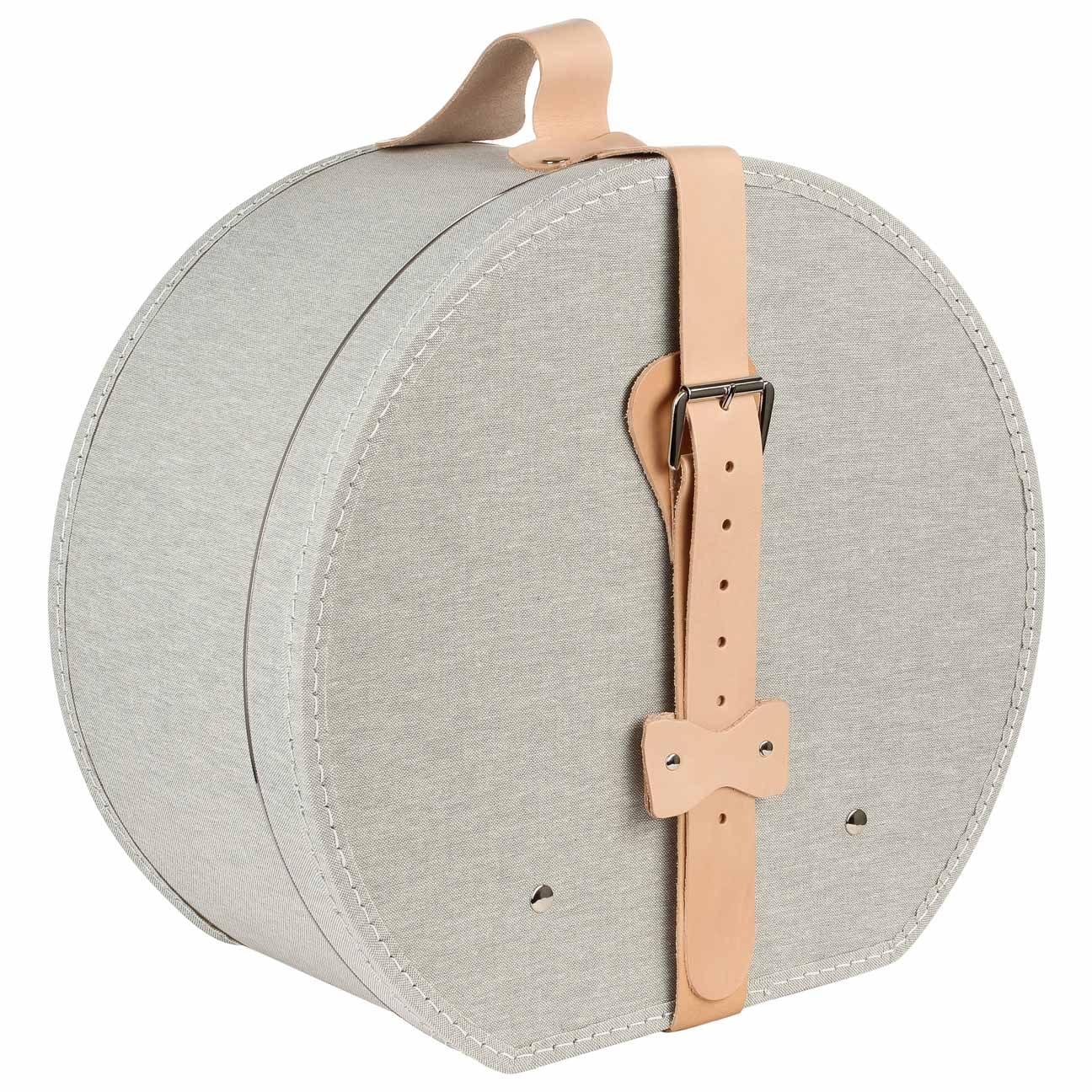 Hoedenbox Uni Met Leren Riem By Lierys Grijs lierys kopen in de aanbieding Hoedenbox Uni Met Leren Riem By Lierys Grijs lierys kopen in de aanbieding