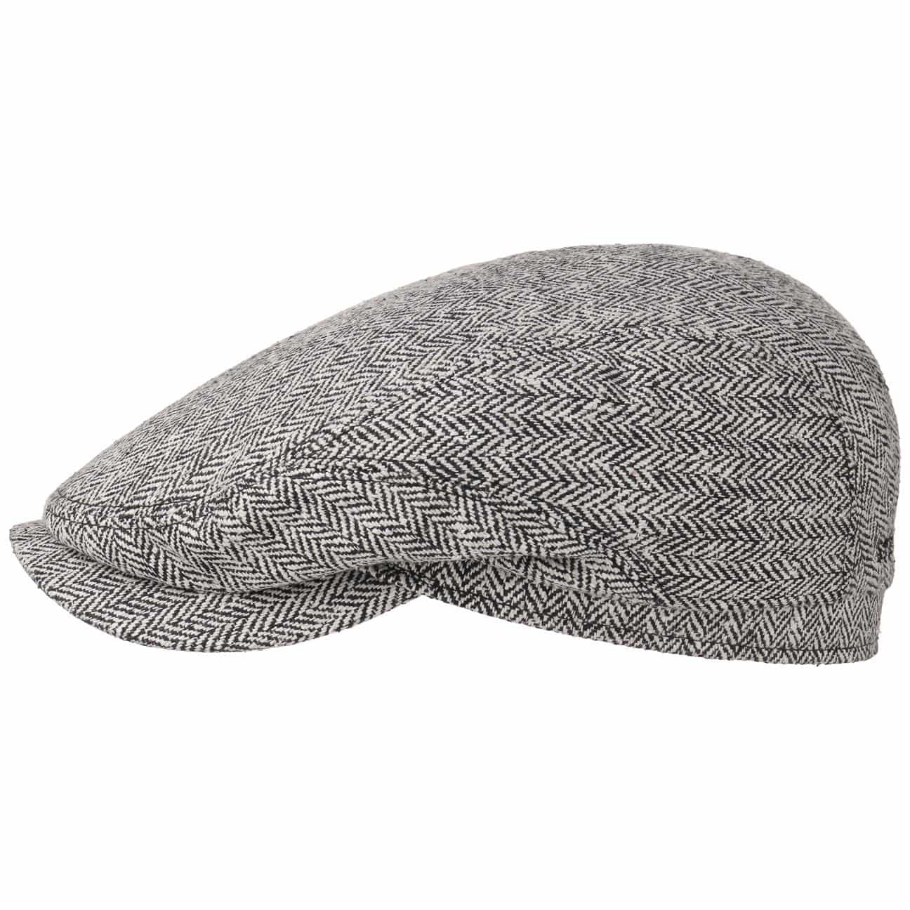 Belfast Silk Zijde Flat Cap By Stetson Zwart Wit 63 stetson kopen in de aanbieding