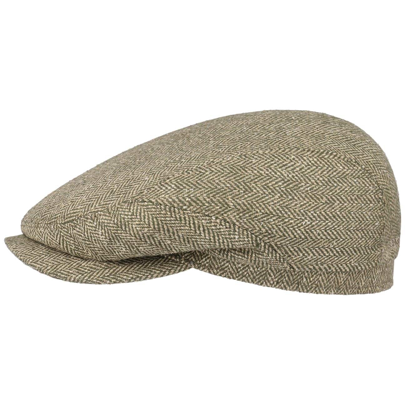 Belfast Silk Zijde Flat Cap By Stetson Beige Groen 55 stetson kopen in de aanbieding