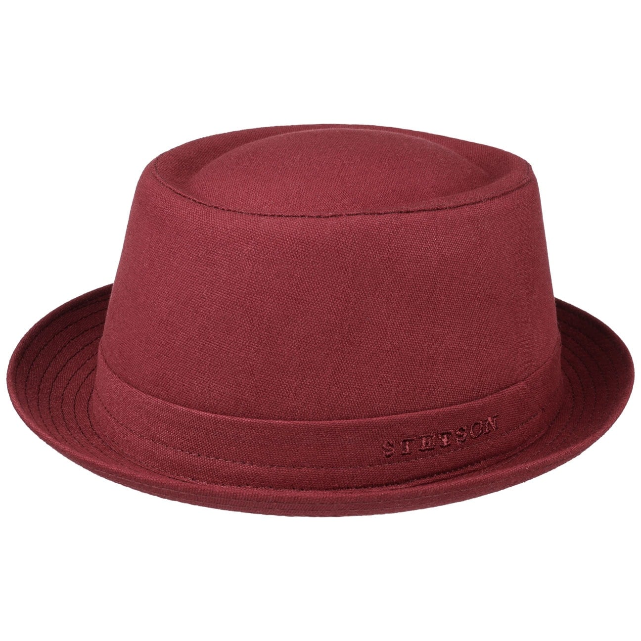 Athens Cotton Pork Pie Hoed By Stetson Donkerrood 59 stetson kopen in de aanbieding