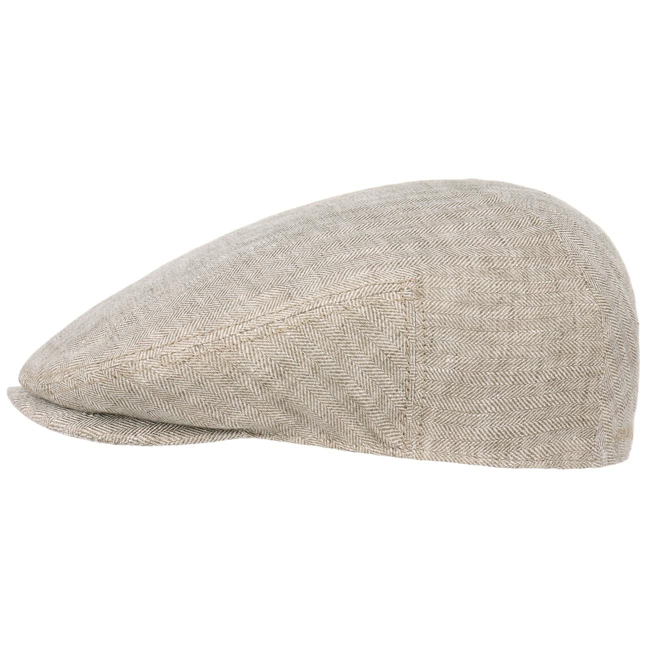 Woodfield Linen Flat Cap By Stetson Lichtbeige Xxl 62 63 Cm stetson kopen in de aanbieding