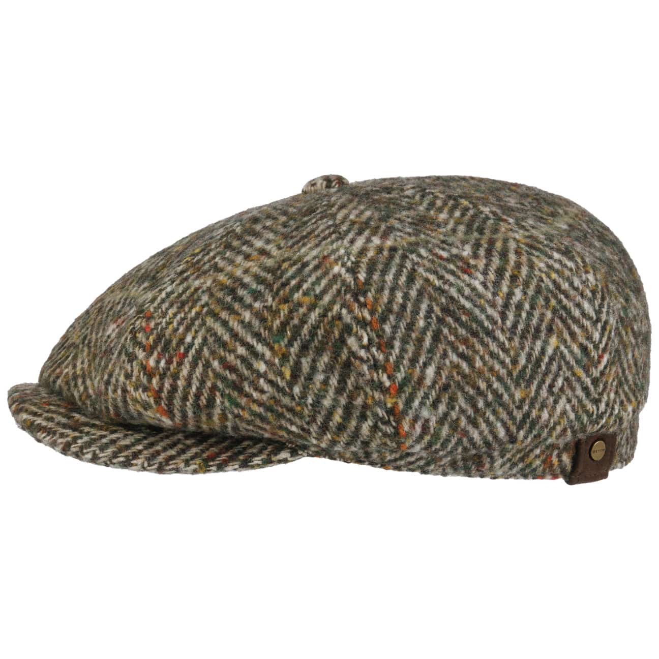 Hatteras Herringbone Flat Cap By Stetson Beige 54 stetson kopen in de aanbieding