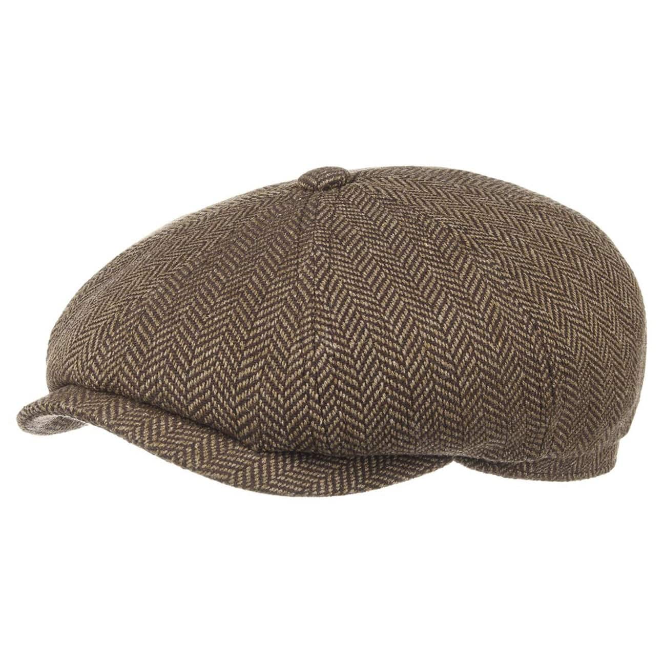 Hatteras Katoen Zijde Flat Cap By Stetson Bruin 60 stetson kopen in de aanbieding