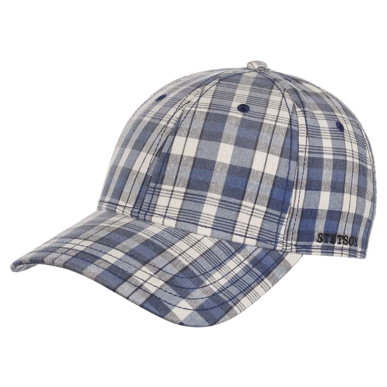Plano Check Baseball Cap By Stetson Blauw One Size stetson kopen in de aanbieding