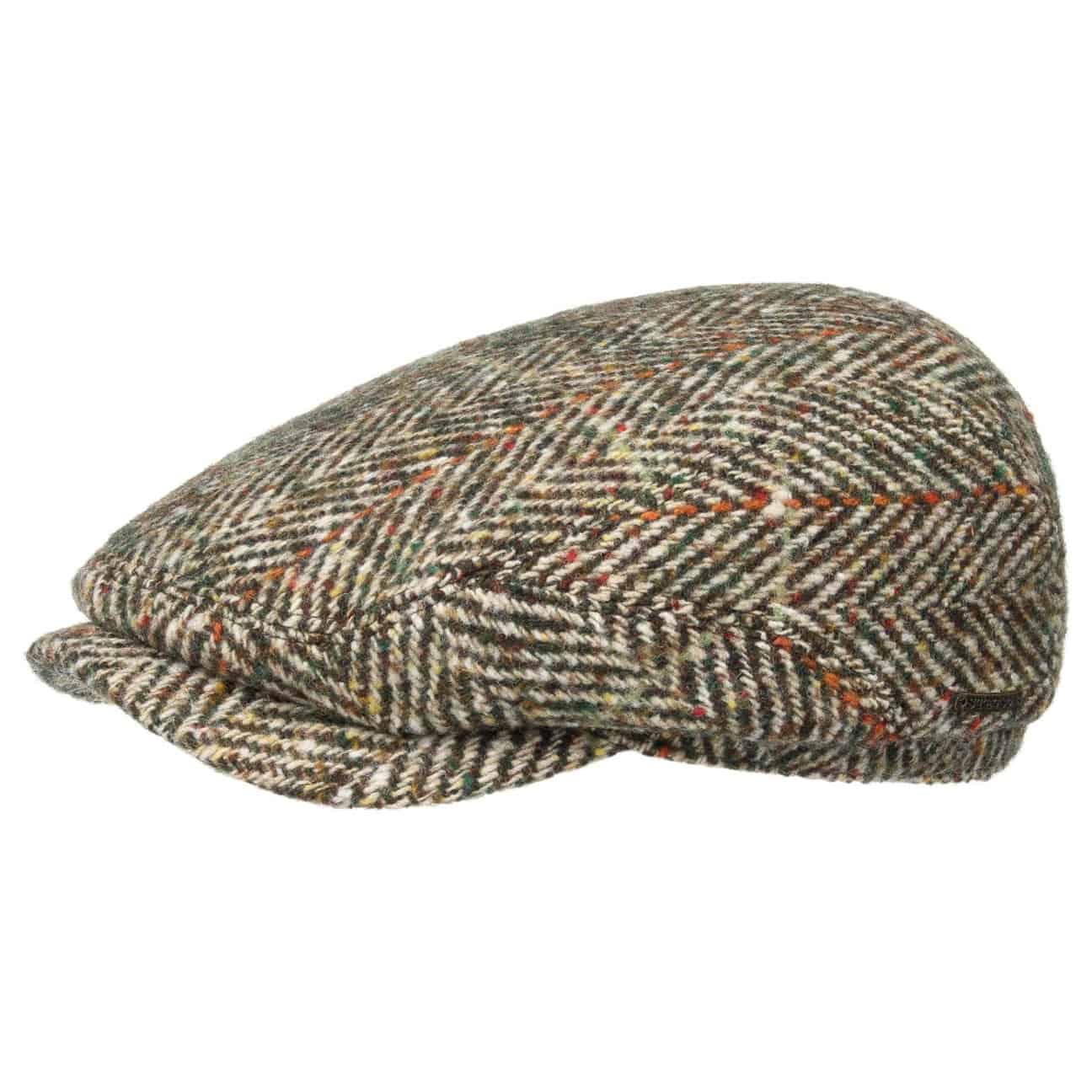 Belfast Herringbone Flat Cap By Stetson Groen 57 stetson kopen in de aanbieding