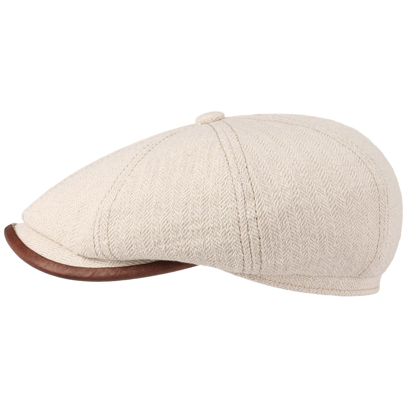 Hatteras Cotton Herringbone Cap By Stetson Lichtbeige S 54 55 Cm stetson kopen in de aanbieding