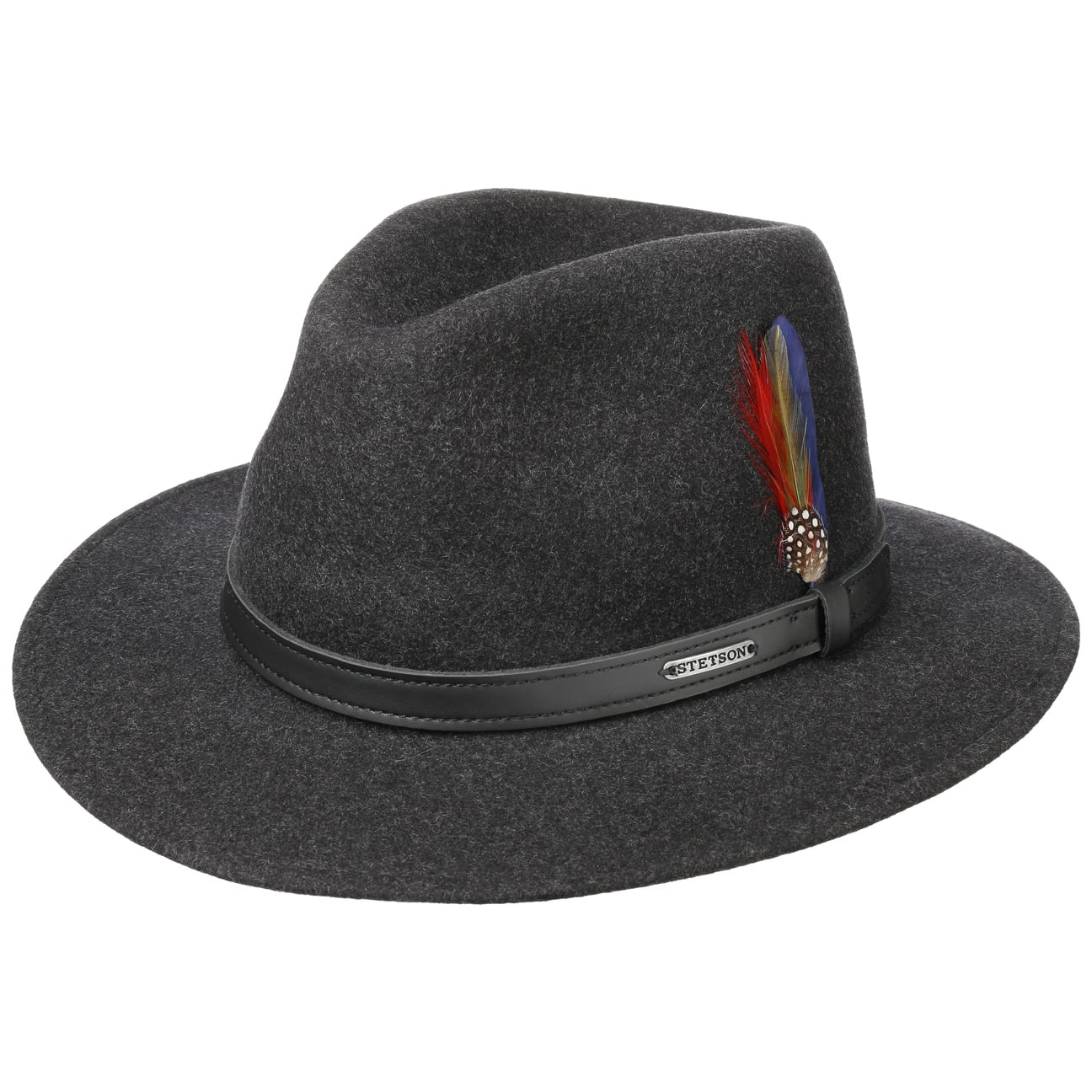 Powell Traveller Vilthoed By Stetson Antraciet L 58 59 Cm stetson kopen in de aanbieding