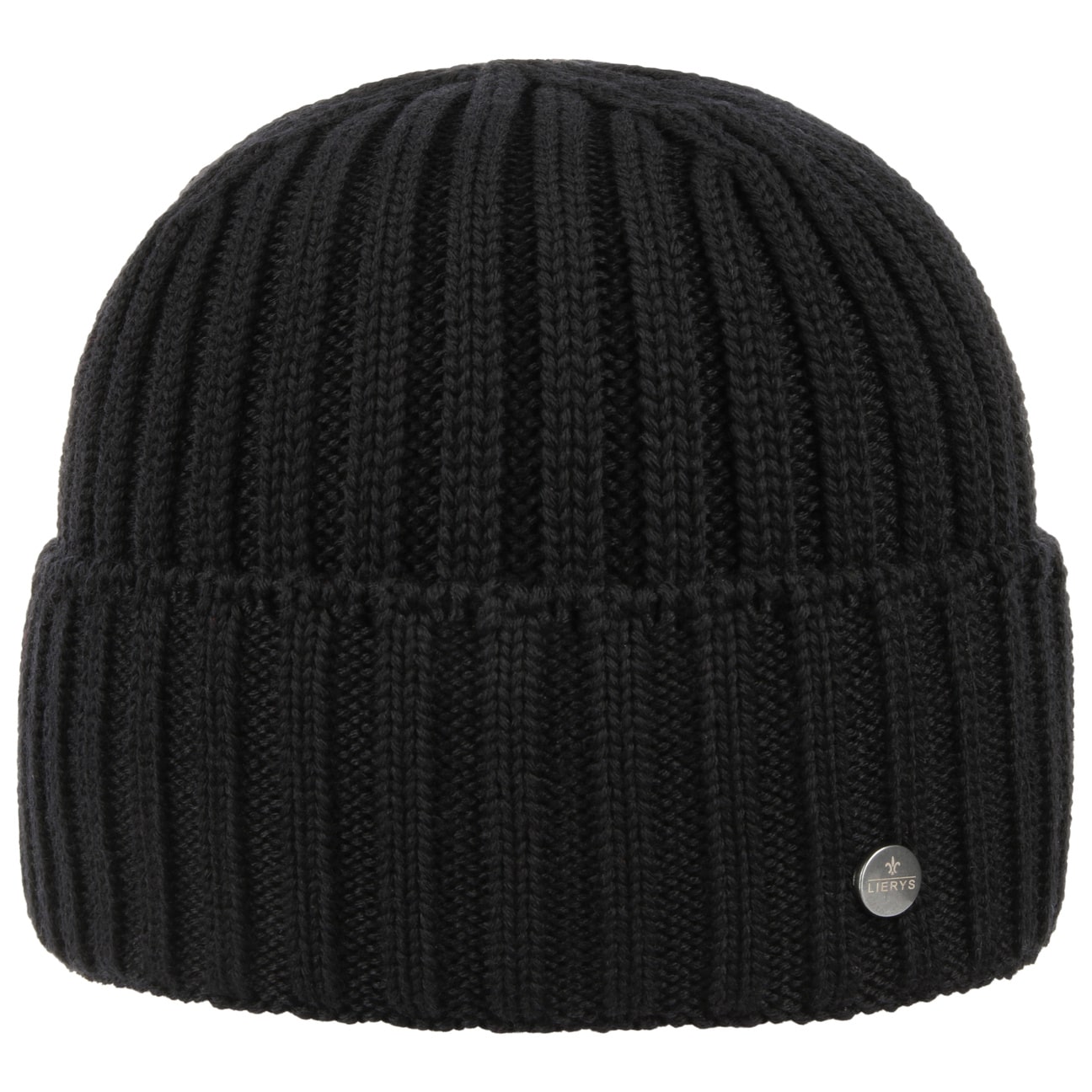 Merino Rib Knit Gebreide Muts By Lierys Zwart One Size lierys kopen in de aanbieding Merino Rib Knit Gebreide Muts By Lierys Zwart One Size lierys kopen in de aanbieding