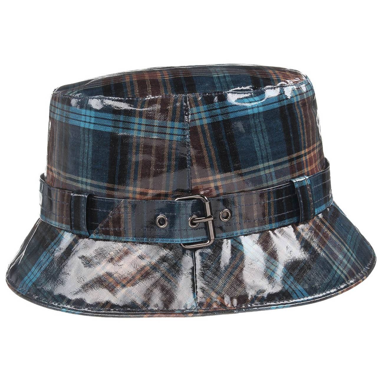 Shiny Regenhoed Met Ruitjes By Mcburn Petrol Blauw One Size mcburn kopen in de aanbieding