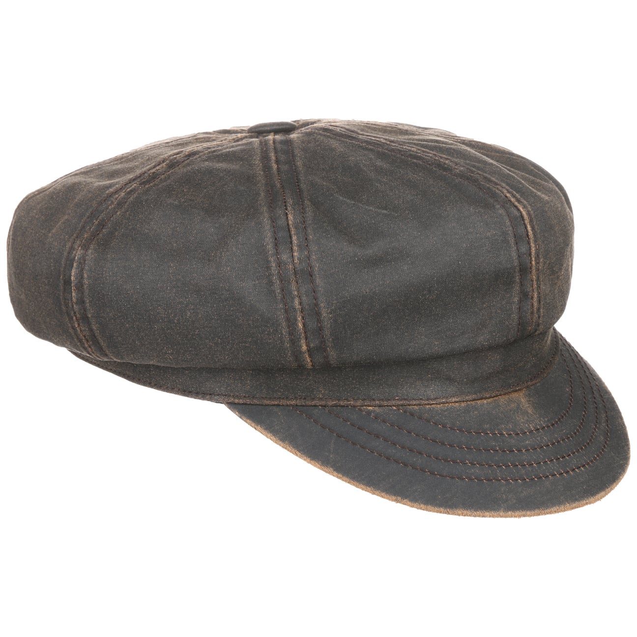 Safford Old Cotton Newsboy Cap By Stetson Bruin M 56 57 Cm stetson kopen in de aanbieding