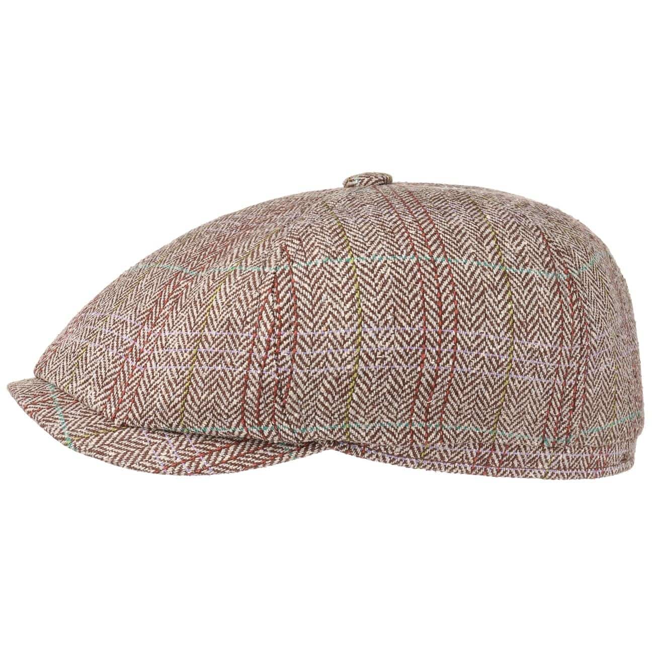 Kennett Silk Flat Cap By Stetson Bruin 59 stetson kopen in de aanbieding