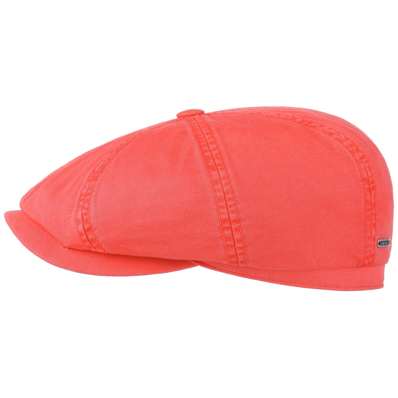 Hatteras Dye Flat Cap By Stetson Koraal Xxl 62 63 Cm stetson kopen in de aanbieding