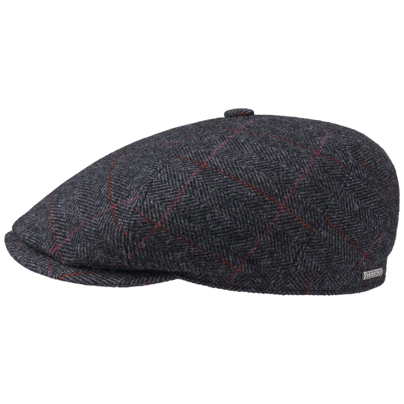 Ore Colour Lines Flat Cap By Stetson Antraciet 62 stetson kopen in de aanbieding