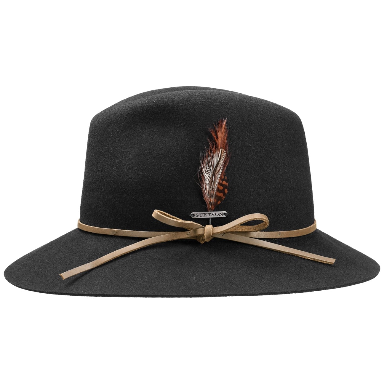 Vinita Vitafelt Vilthoed By Stetson Zwart Xl 60 61 Cm stetson kopen in de aanbieding