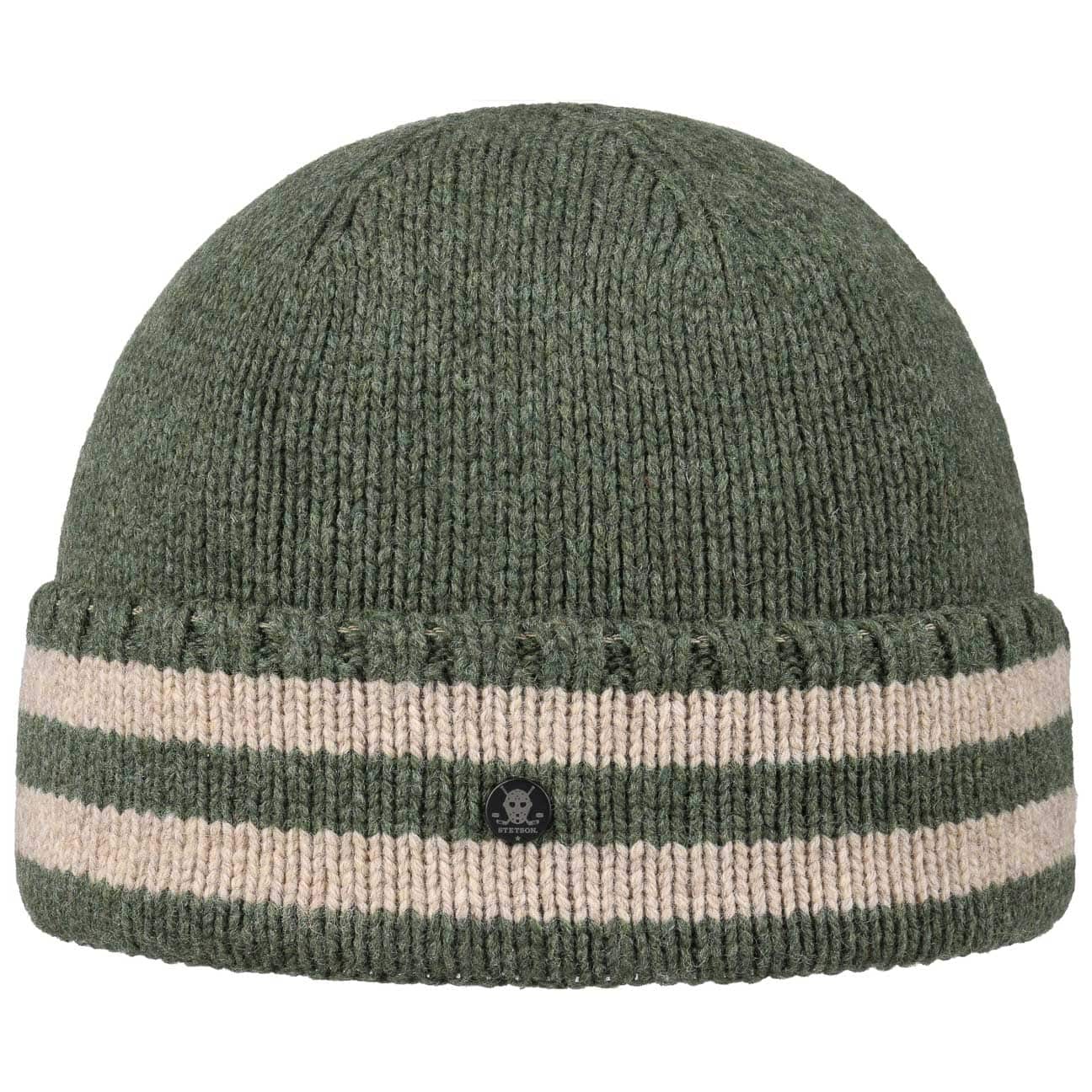 Wisconsin Stripe Gebreide Muts By Stetson Olijfgroen One Size stetson kopen in de aanbieding