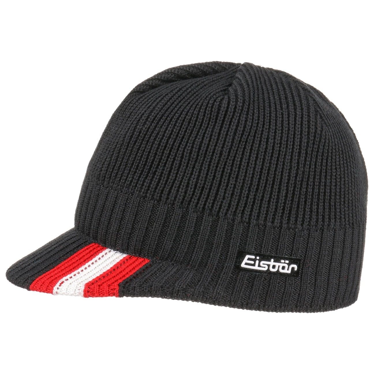 Red White Ski Cap Gebreide Muts By Eisbar Zwart One Size eisbar kopen in de aanbieding