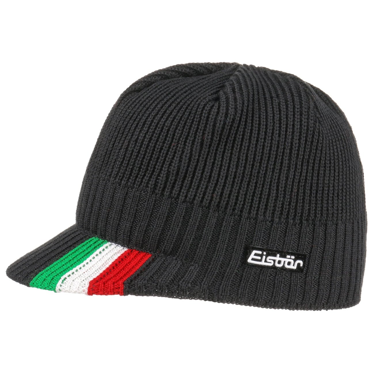 Green White Red Ski Cap Gebreide Muts By Eisbar Zwart One Size eisbar kopen in de aanbieding