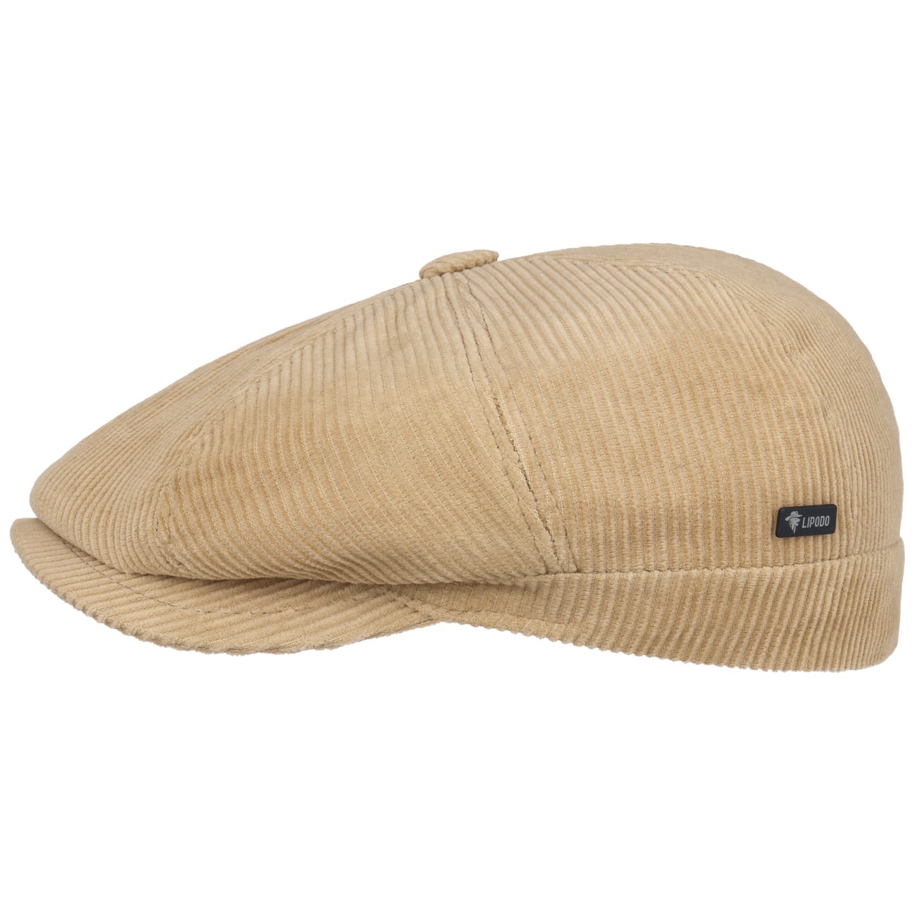 8 Panel Cordial Flat Cap By Lipodo Beige S 54 55 Cm lipodo kopen in de aanbieding