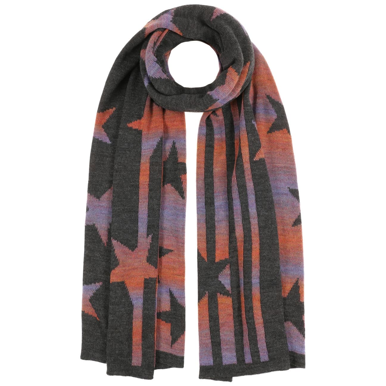 Toluca Star Gebreide Sjaal By Lierys Antraciet lierys kopen in de aanbieding