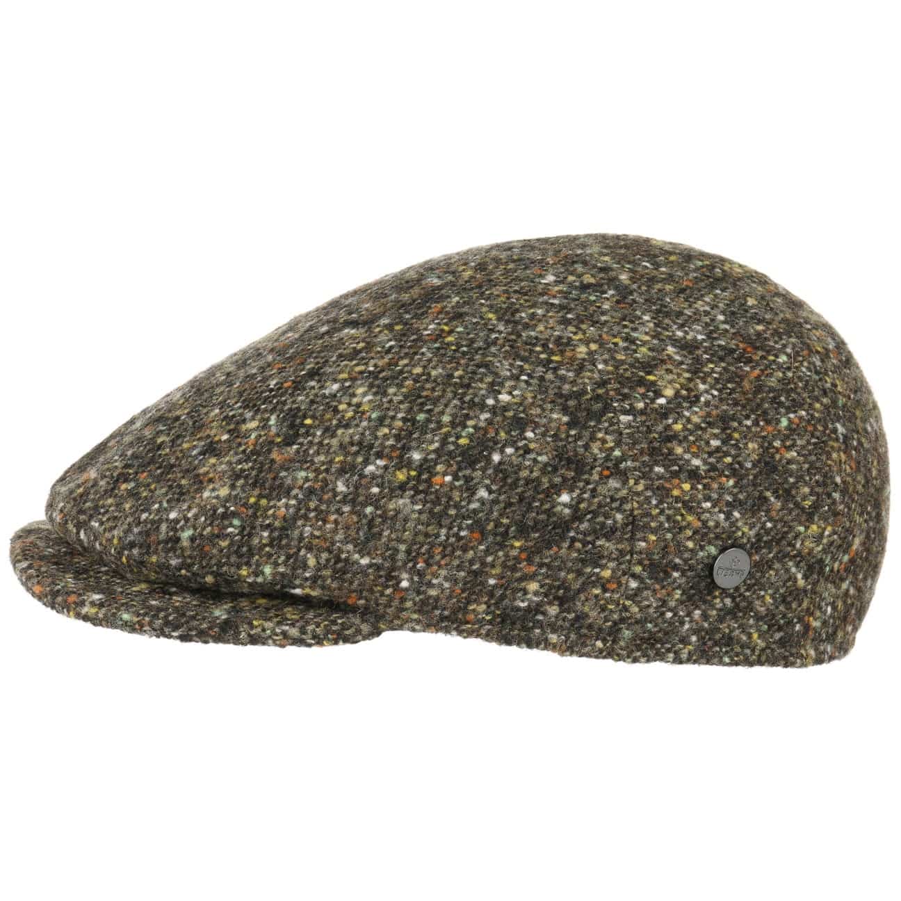 Virgin Wool Tweed Flat Cap By Lierys Olijfgroen 56 lierys kopen in de aanbieding