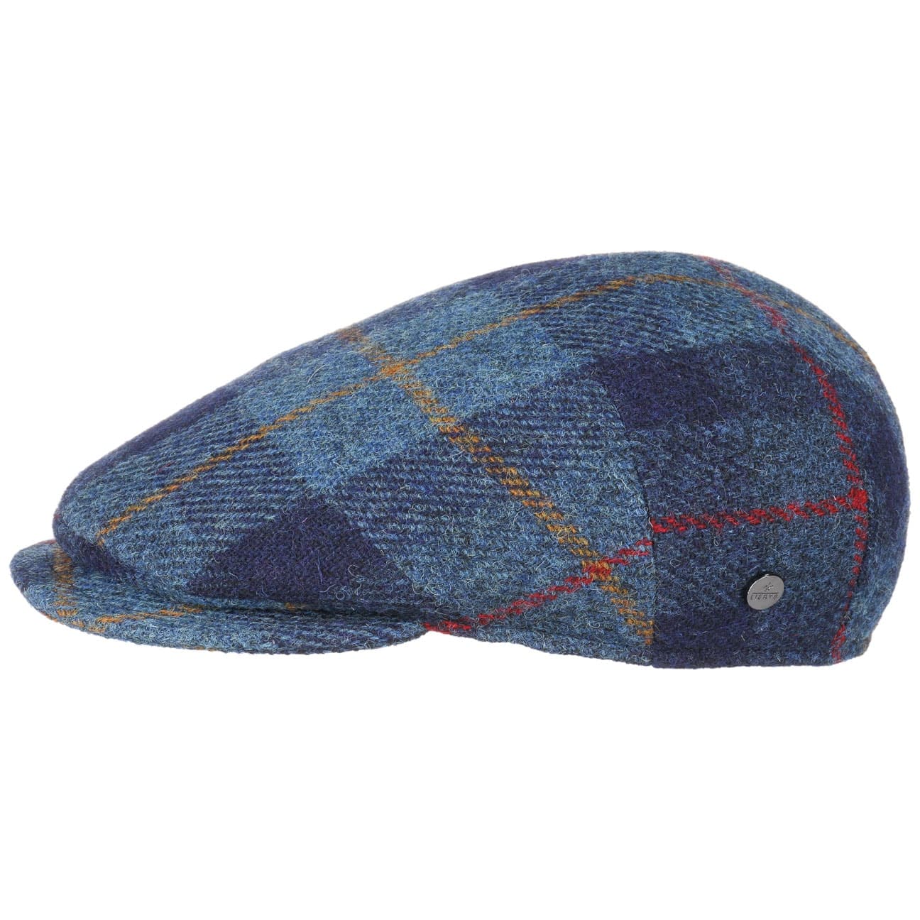 Capri Harris Tweed Flat Cap By Lierys Blauw 57 lierys kopen in de aanbieding