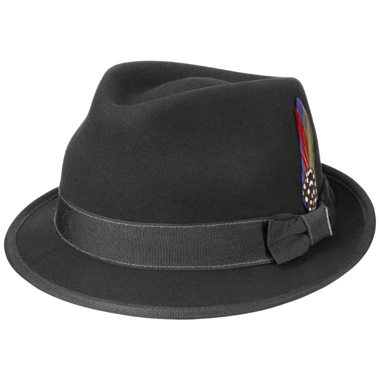 Boston Trilby Wolvilthoed By Stetson Zwart M 56 57 Cm stetson kopen in de aanbieding