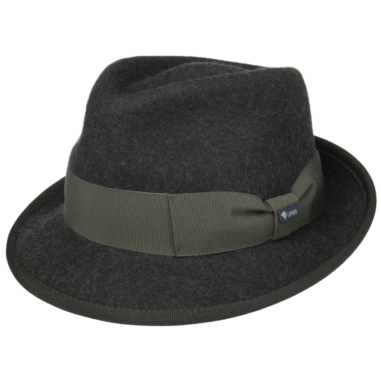 The Classic Wool Trilby Vilthoed By Lipodo Antraciet Xl 60 61 Cm lipodo kopen in de aanbieding