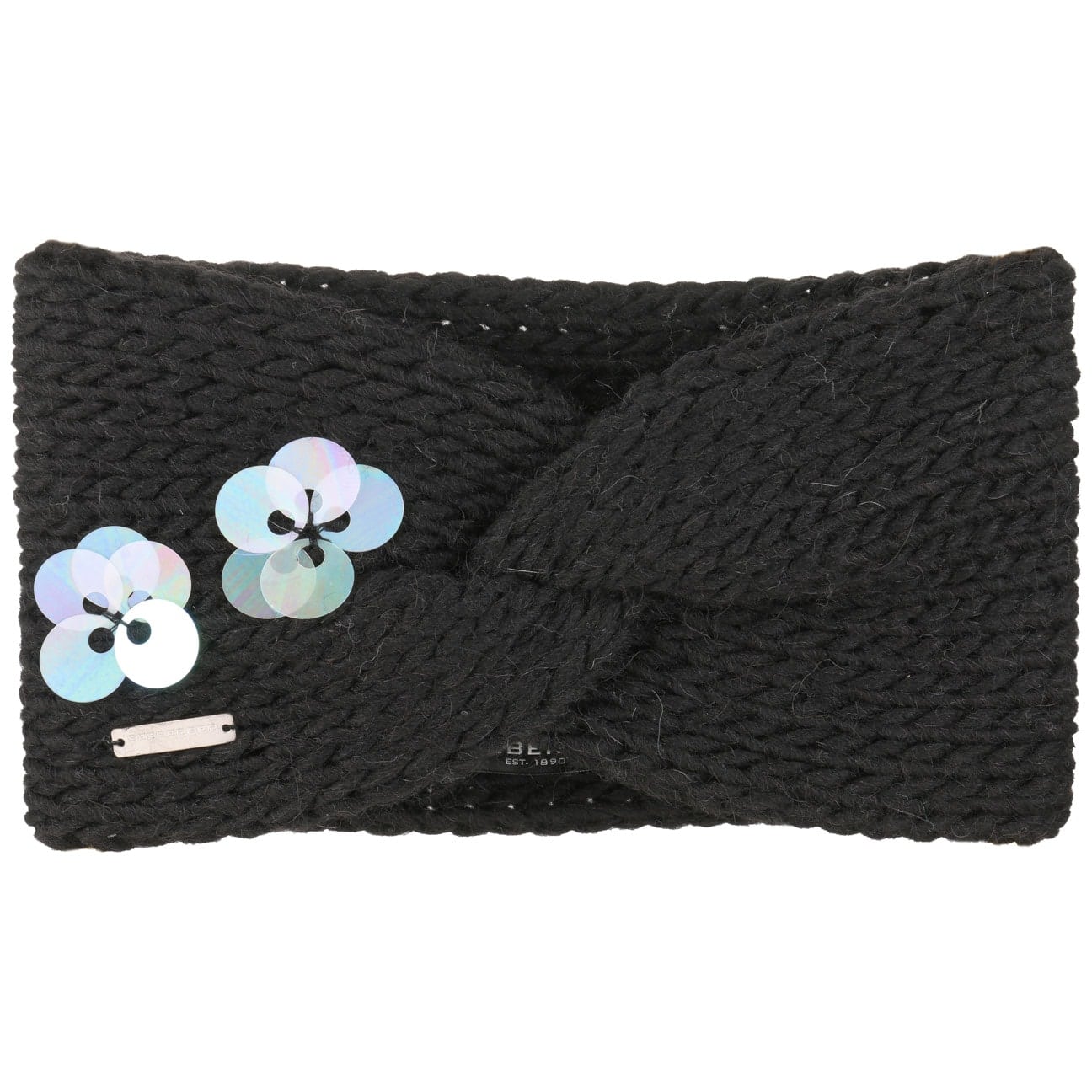 Big Sequins Hoofdband By Seeberger Zwart One Size seeberger kopen in de aanbieding
