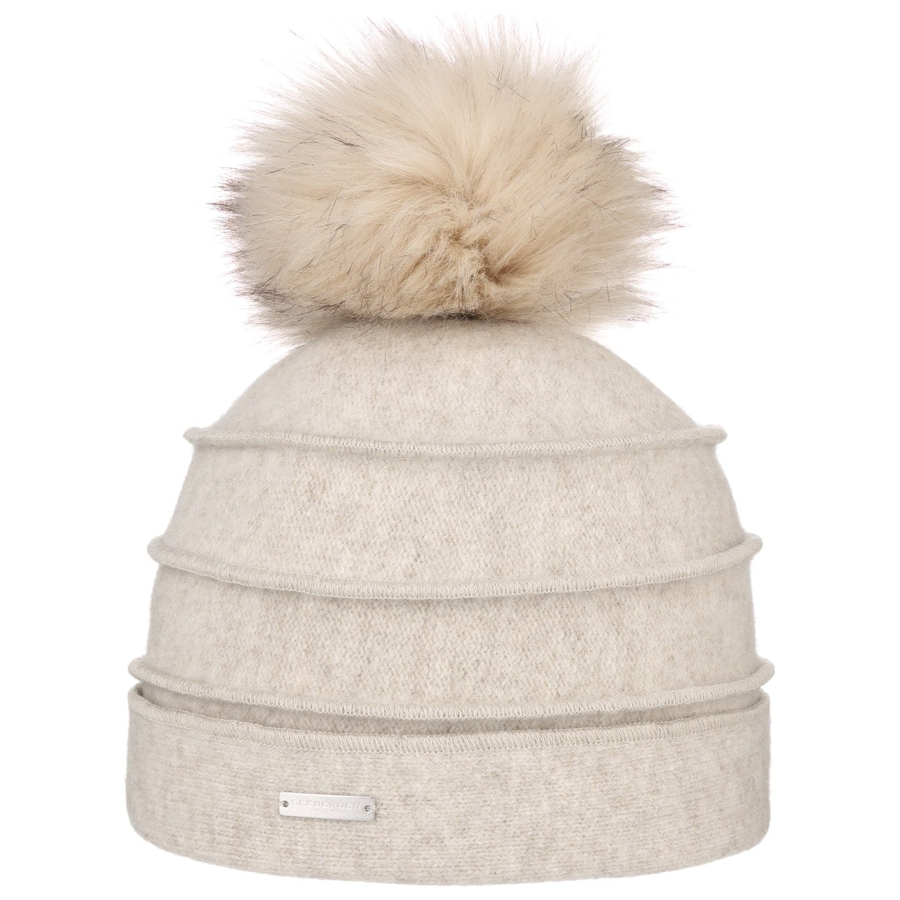 Sukie Gekookte Wol Pomponmuts By Seeberger Lichtbeige One Size seeberger kopen in de aanbieding Sukie Gekookte Wol Pomponmuts By Seeberger Lichtbeige One Size seeberger kopen in de aanbieding