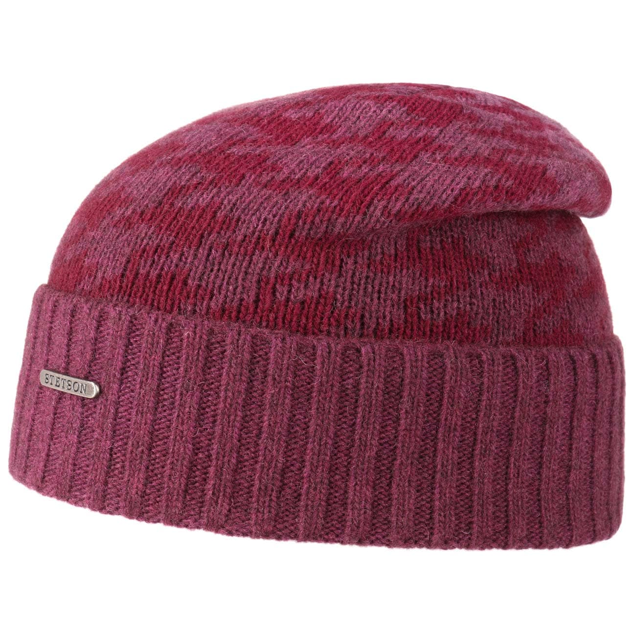 Percylane Wool Beanie Muts By Stetson Bordeaux One Size stetson kopen in de aanbieding