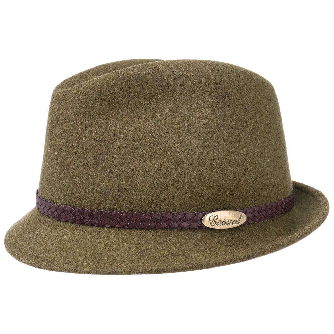 Casual Melange Trilby Wolvilthoed By Lierys Olijfgroen 56 lierys kopen in de aanbieding