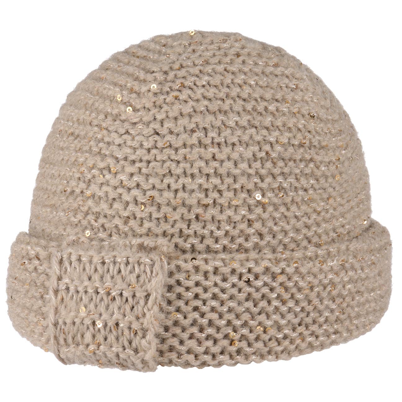 Milinda Lurex Beanie Met Lovertjes By Lipodo Beige One Size lipodo kopen in de aanbieding