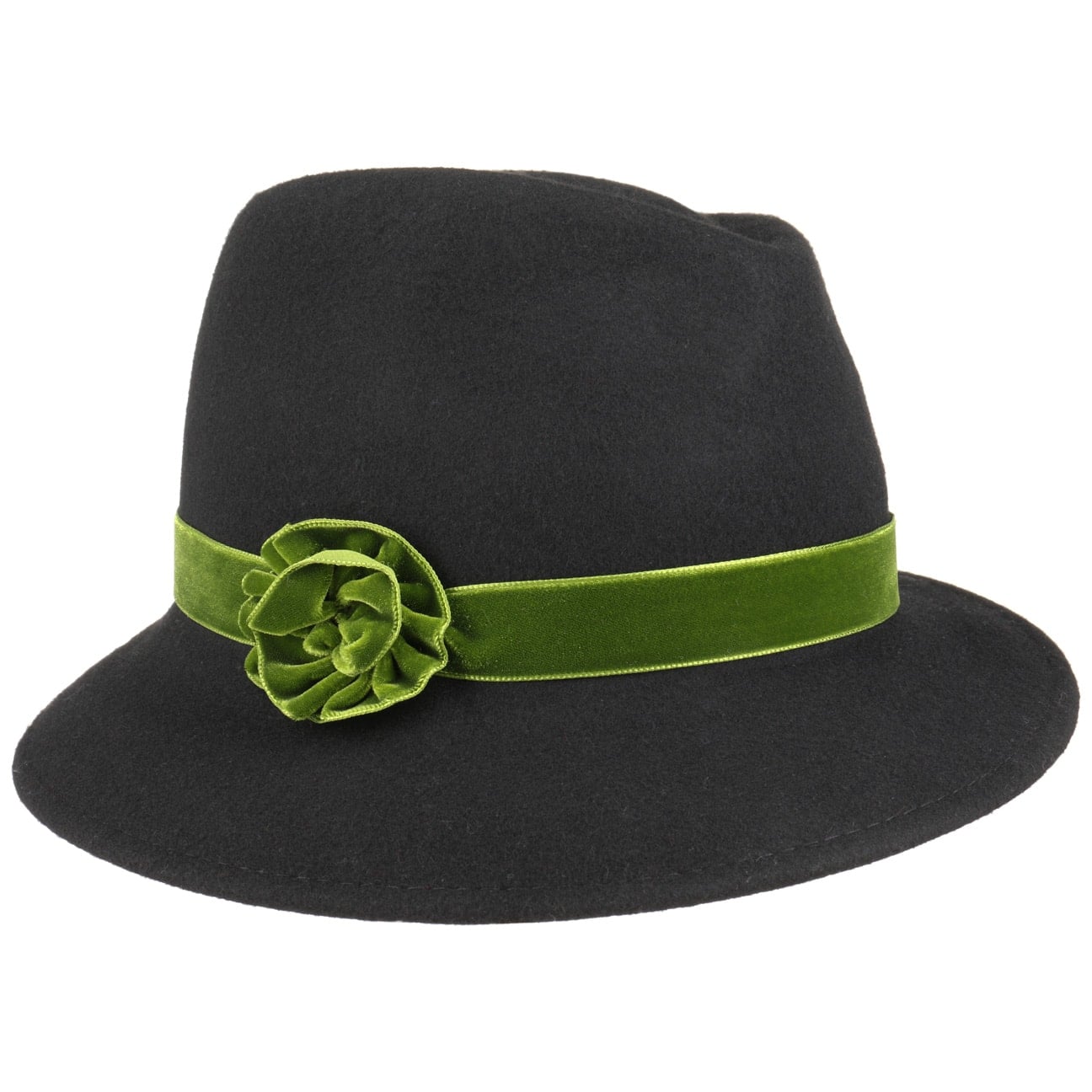 Velvet Flower Dameshoed By Lipodo Zwart Groen One Size lipodo kopen in de aanbieding