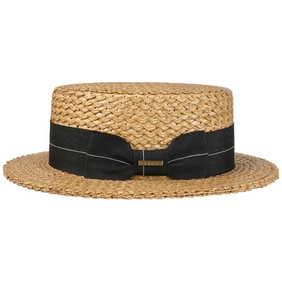 Vintage Boater Strohoed by Stetson