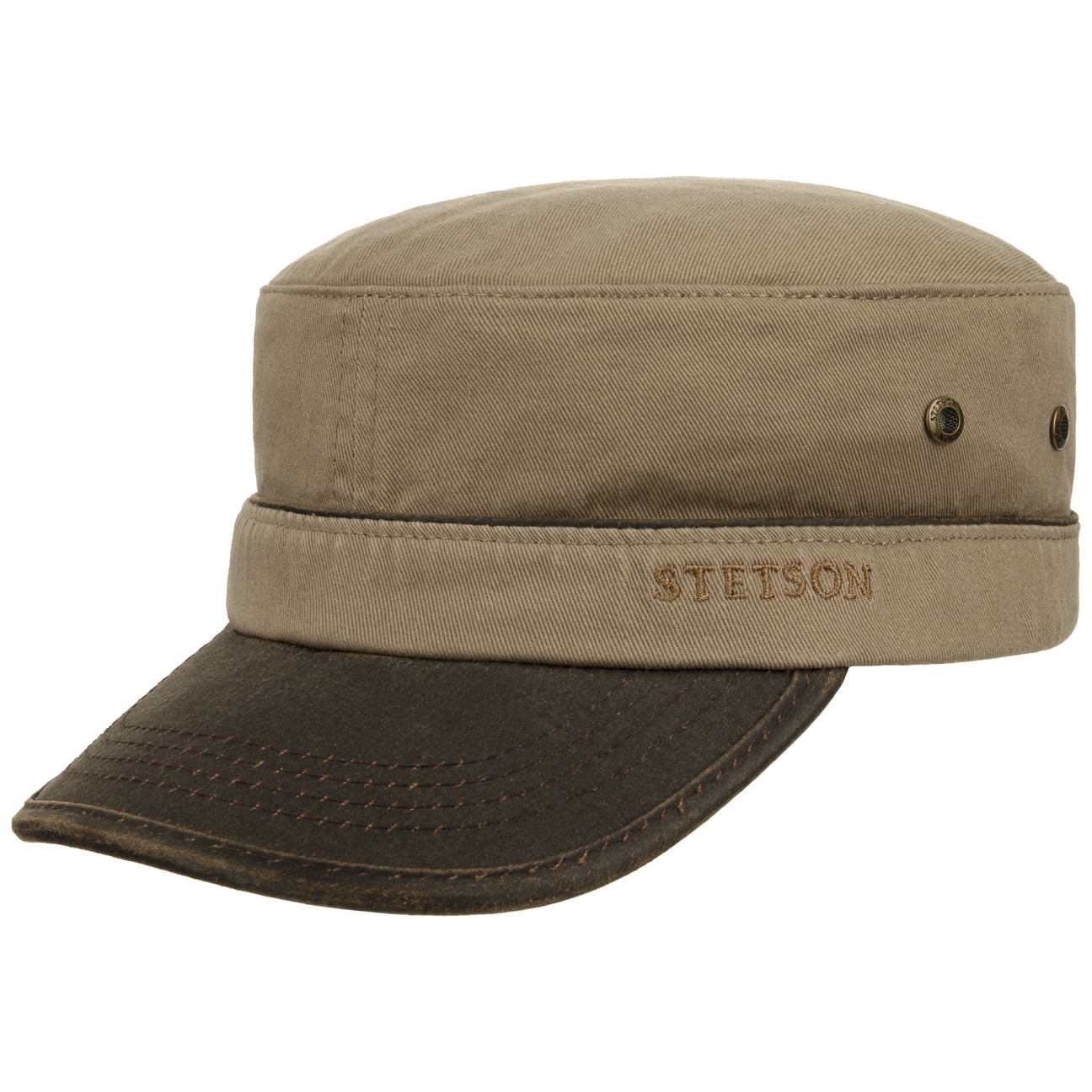 Katonah Cotton Army Pet By Stetson Lichtbruin M 56 57 Cm stetson kopen in de aanbieding