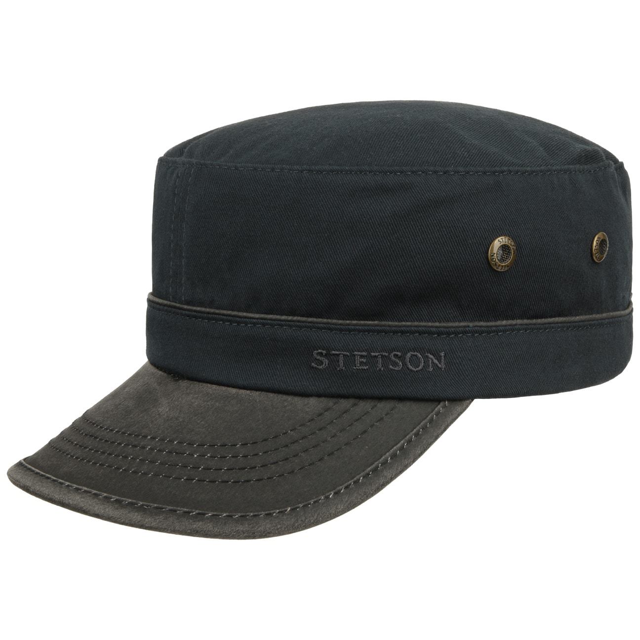 Katonah Cotton Army Pet By Stetson Donkerblauw M 56 57 Cm stetson kopen in de aanbieding