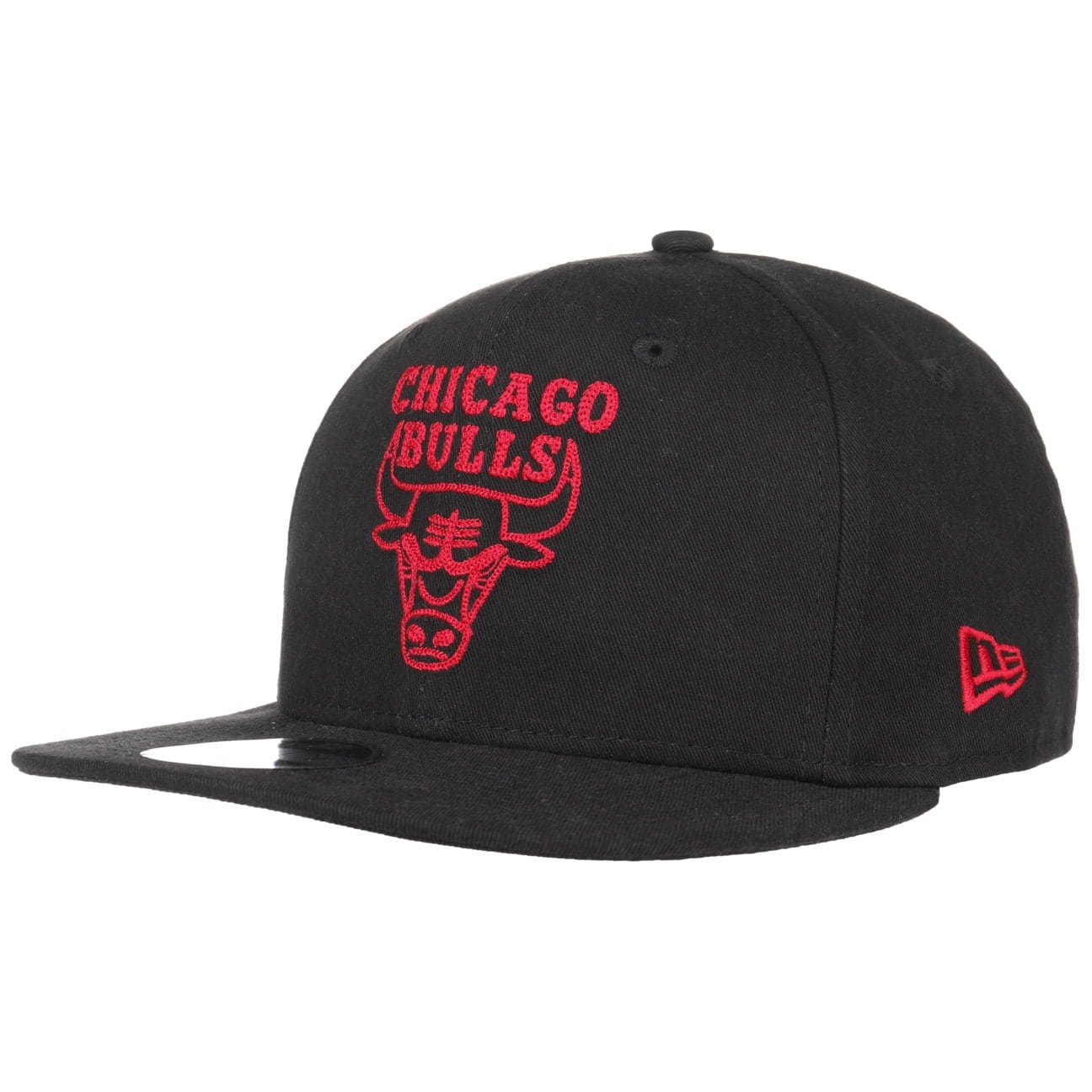 9Fifty Chainstitch Bulls Pet By New Era Zwart Ml 57 59 Cm new era kopen in de aanbieding