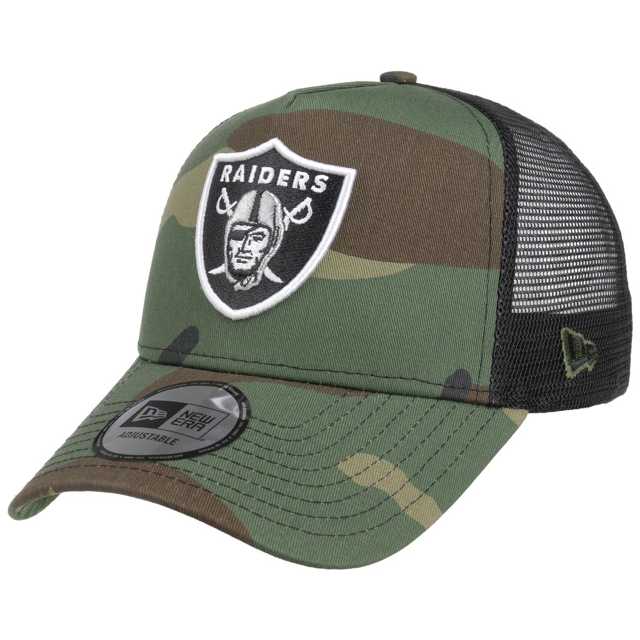 Camo Team Raiders Trucker Pet By New Era Camouflage One Size new era kopen in de aanbieding Camo Team Raiders Trucker Pet By New Era Camouflage One Size new era kopen in de aanbieding