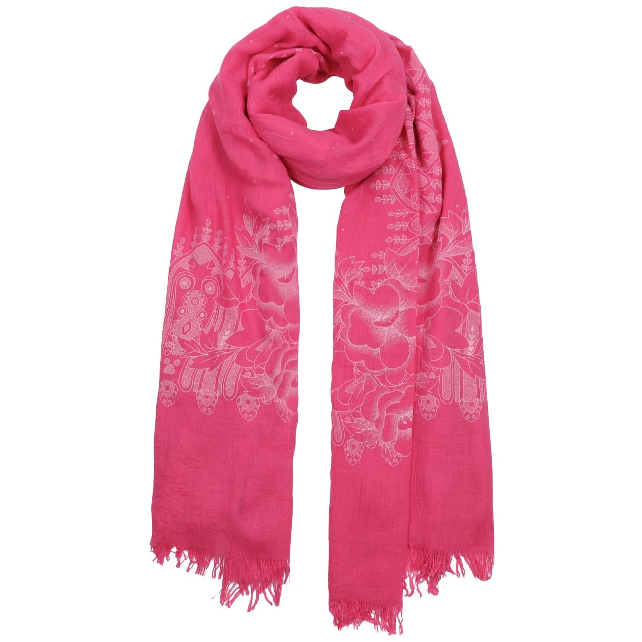 Floral Print Basic Sjaal By Fraas Pink fraas kopen in de aanbieding Floral Print Basic Sjaal By Fraas Pink fraas kopen in de aanbieding