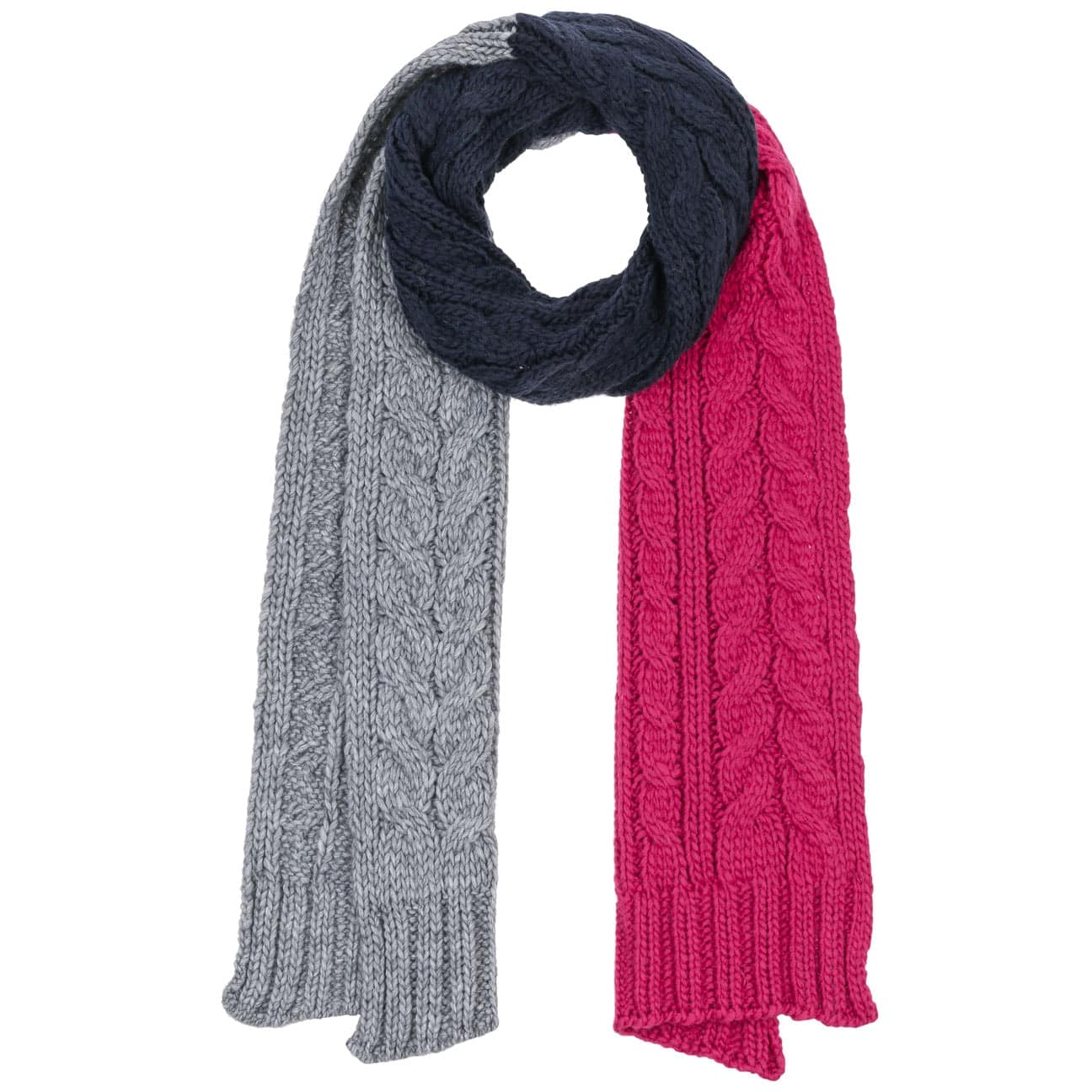 Elsa Tricolour Gebreide Sjaal By Lierys Pink lierys kopen in de aanbieding