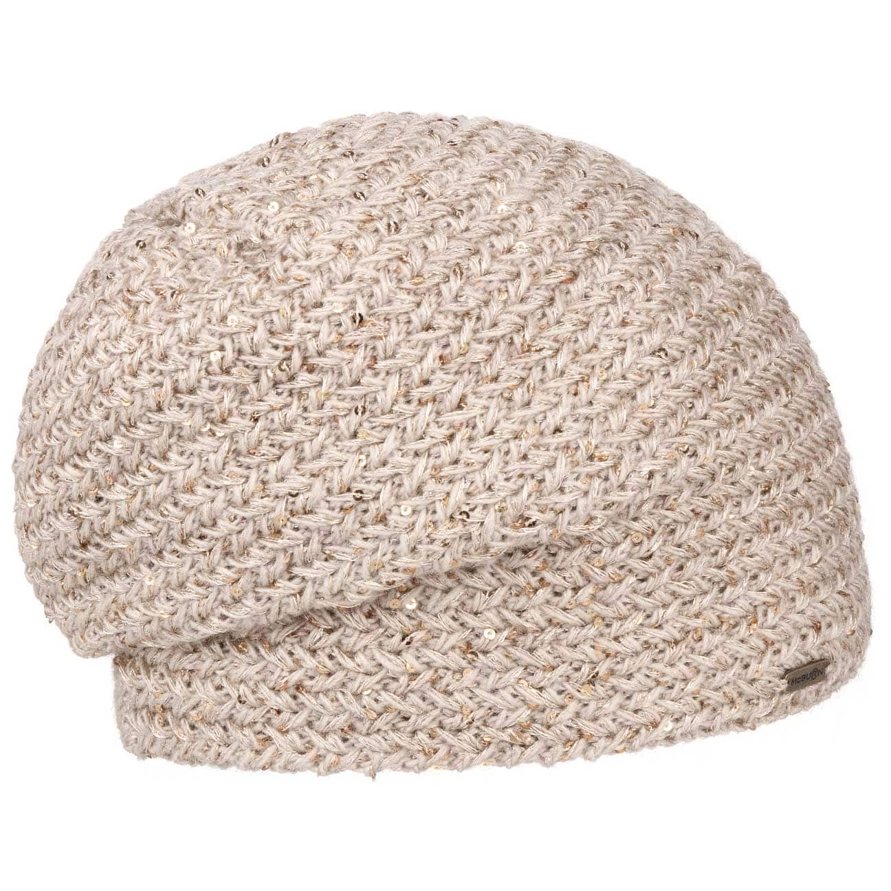 Oversize Beanie Muts Met Lovertjes By Mcburn Lichtbeige One Size mcburn kopen in de aanbieding