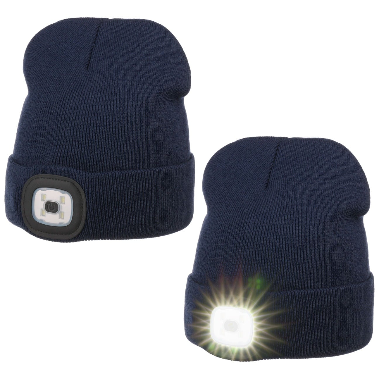 Gebreide Kindermuts Met Dubbel Led By Sterntaler Donkerblauw 55 57 sterntaler kopen in de aanbieding