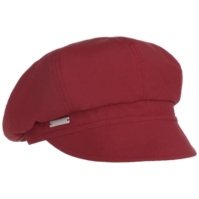 Seeberger Rainy Day Newsboy Pet Dames - baker boy cap wintercap zomer met klep voering voor Zomer/Winter - One Size donkerblauw